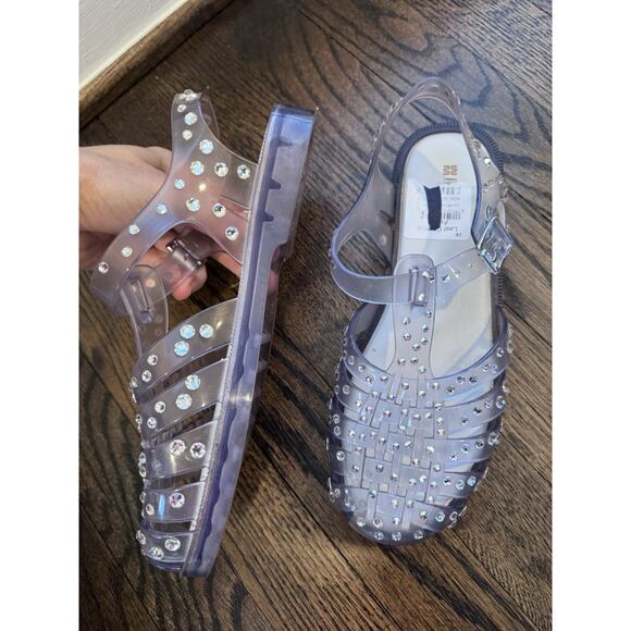 MELISSA Possession Crystals Women's Jelly Sandals Sz 7 NWT $500 - Picture 11 of 16